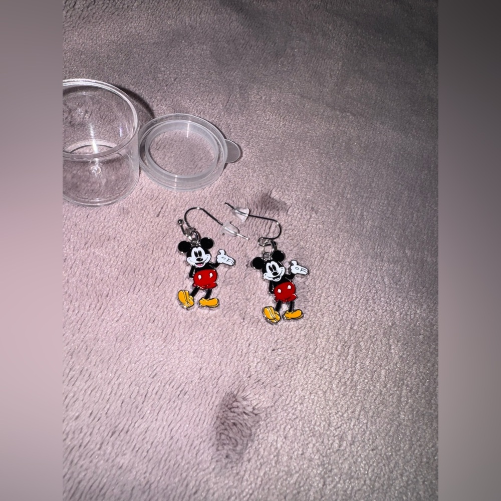 Mickey Mouse Kids Earrings - Red and Yellow